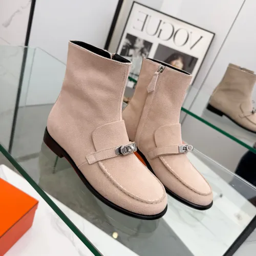 Replica Hermes Boots For Women #1392665 $145.00 USD for Wholesale