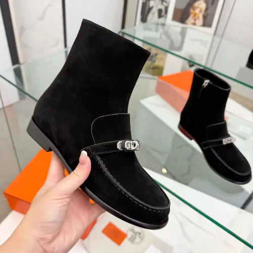 Replica Hermes Boots For Women #1392667 $145.00 USD for Wholesale