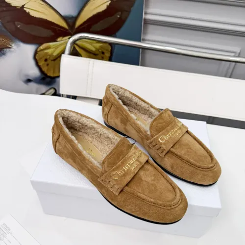 Replica Christian Dior Leather Shoes For Women #1392716 $112.00 USD for Wholesale