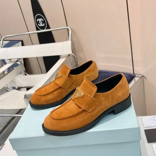 Replica Prada Leather Shoes For Women #1392726 $102.00 USD for Wholesale