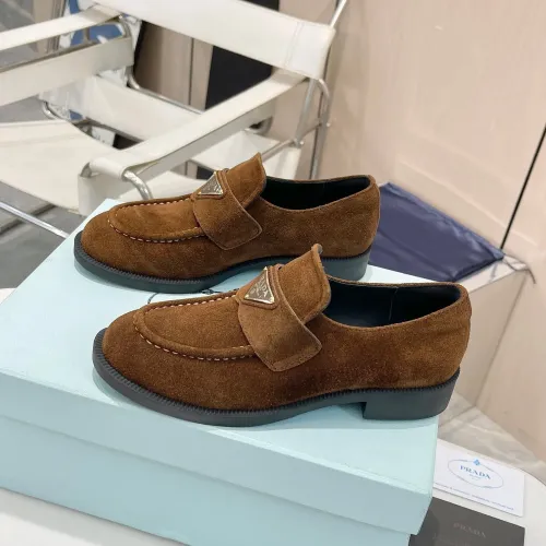 Replica Prada Leather Shoes For Women #1392728 $102.00 USD for Wholesale