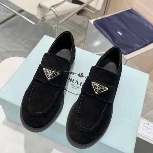 Replica Prada Leather Shoes For Women #1392730 $102.00 USD for Wholesale