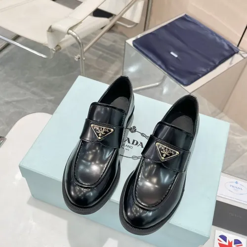 Replica Prada Leather Shoes For Women #1392731 $102.00 USD for Wholesale