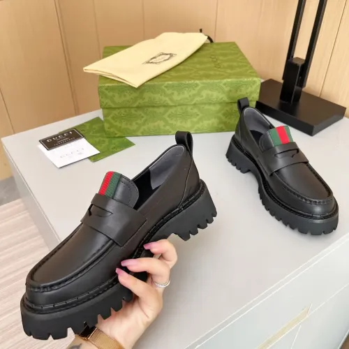 Replica Gucci Oxfords Shoes For Women #1393044 $92.00 USD for Wholesale
