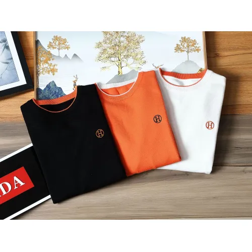 Replica Hermes Sweaters Long Sleeved For Men #1393181 $42.00 USD for Wholesale