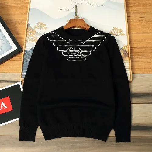 Armani Sweaters Long Sleeved For Men #1393217 $48.00 USD, Wholesale Replica Armani Sweaters