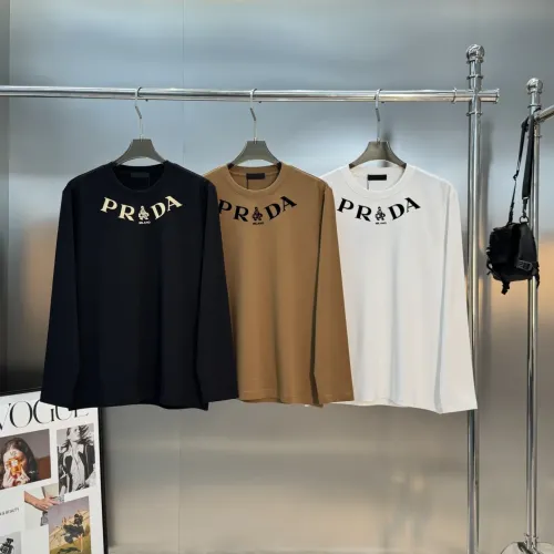 Replica Prada T-Shirts Long Sleeved For Men #1393462 $80.00 USD for Wholesale