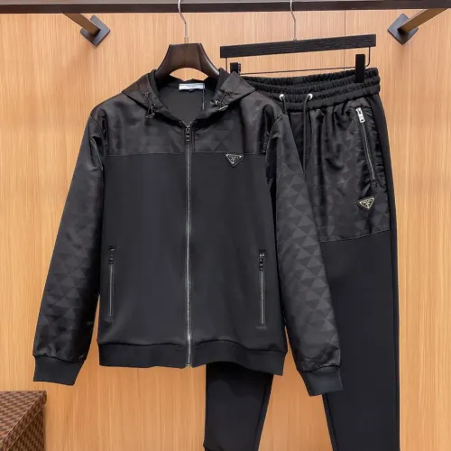 Prada Tracksuits Long Sleeved For Men #1393664 $128.00 USD, Wholesale Replica Prada Tracksuits