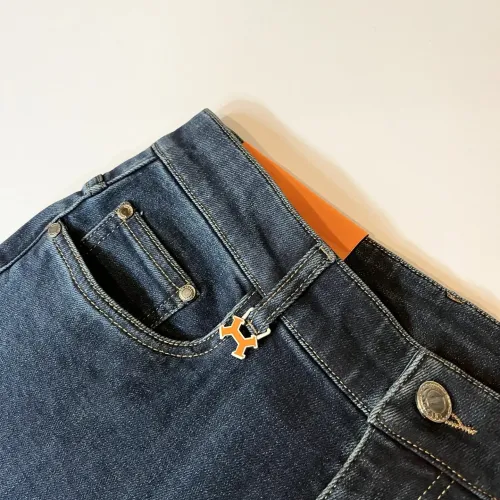 Replica Hermes Jeans For Men #1393707 $102.00 USD for Wholesale