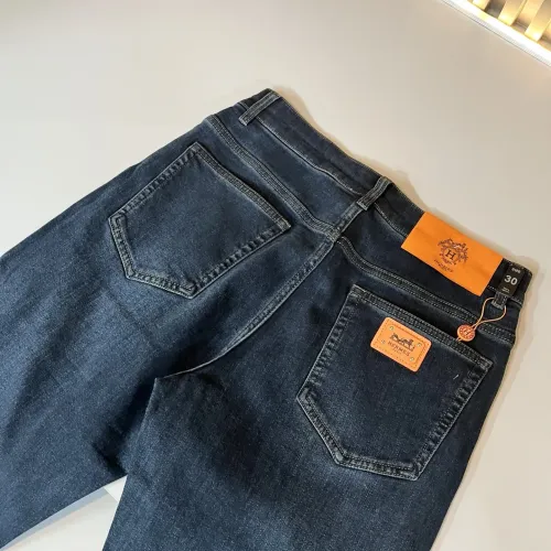 Replica Hermes Jeans For Men #1393707 $102.00 USD for Wholesale