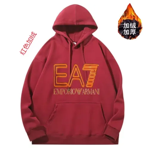 Armani Hoodies Long Sleeved For Unisex #1394453 $52.00 USD, Wholesale Replica Armani Hoodies