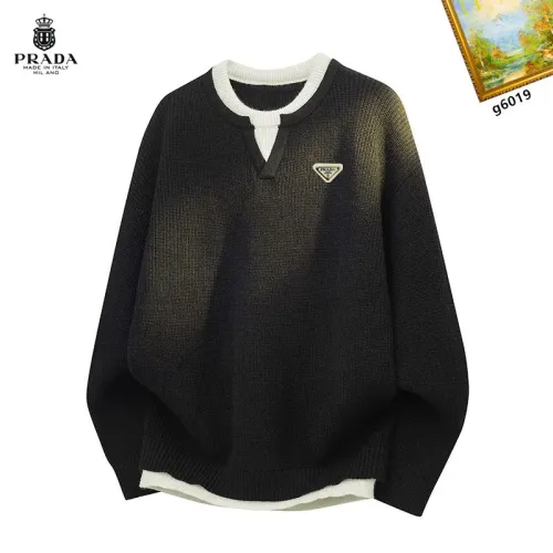 Prada Sweaters Long Sleeved For Men #1394633 $48.00 USD, Wholesale Replica Prada Sweaters