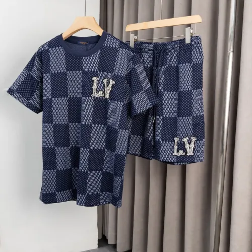 Louis Vuitton LV Tracksuits Short Sleeved For Men #1395951 $60.00 USD, Wholesale Replica Louis Vuitton LV Tracksuits