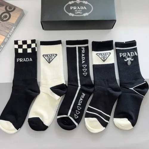 Prada Socks #1396405 $29.00 USD, Wholesale Replica Prada Socks