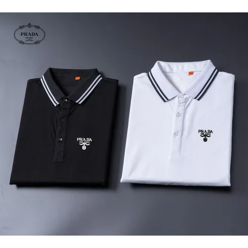 Replica Prada T-Shirts Long Sleeved For Men #1396488 $52.00 USD for Wholesale
