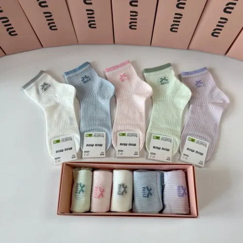 MIU MIU Socks #1397213 $27.00 USD, Wholesale Replica MIU MIU Socks