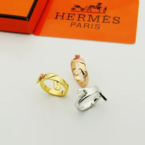 Replica Hermes Rings In Rose Gold #1397563 $25.00 USD for Wholesale