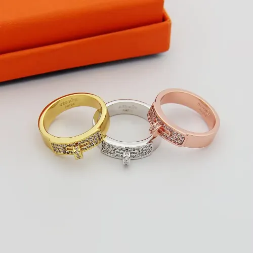 Replica Hermes Rings In Rose Gold #1397575 $23.00 USD for Wholesale