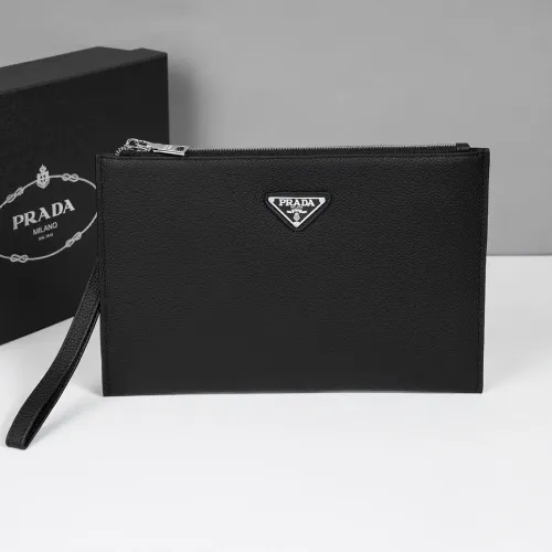 Prada AAA Man Pouches #1397910 $96.00 USD, Wholesale Replica Prada AAA Man Wallets