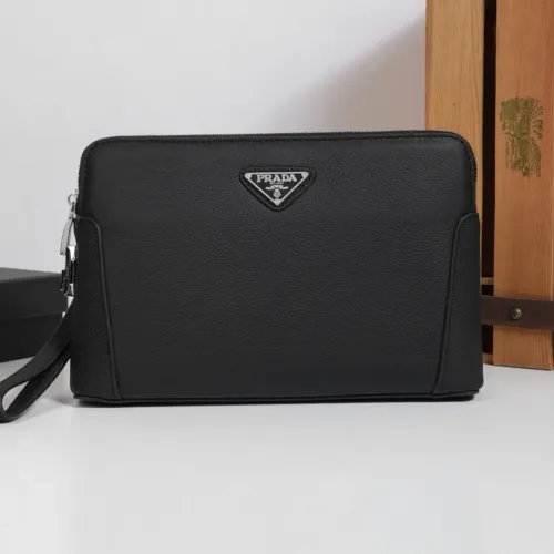Prada AAA Man Pouches #1397911 $96.00 USD, Wholesale Replica Prada AAA Man Wallets