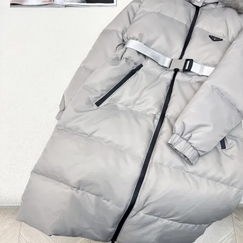 Replica Prada Down Feather Coat Long Sleeved For Women #1398838 $247.93 USD for Wholesale