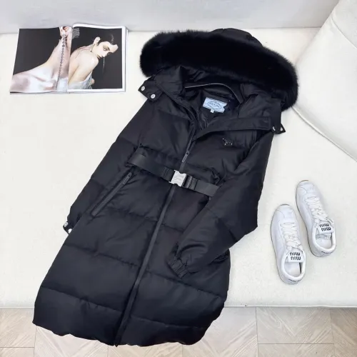 Prada Down Feather Coat Long Sleeved For Women #1398840 $247.93 USD, Wholesale Replica Prada Down Feather Coat
