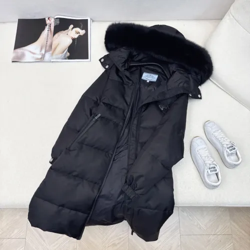 Replica Prada Down Feather Coat Long Sleeved For Women #1398840 $247.93 USD for Wholesale