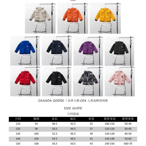 Replica Canada Goose Down Feather Coat Long Sleeved For Kids #1398861 $132.00 USD for Wholesale