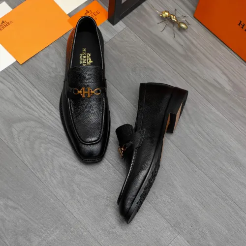 Replica Hermes Leather Shoes For Men #1399058 $85.00 USD for Wholesale