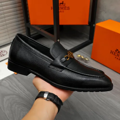 Replica Hermes Leather Shoes For Men #1399058 $85.00 USD for Wholesale