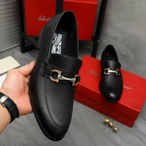Replica Salvatore Ferragamo Leather Shoes For Men #1399125 $82.00 USD for Wholesale