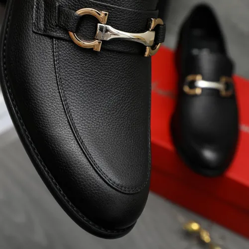 Replica Salvatore Ferragamo Leather Shoes For Men #1399125 $82.00 USD for Wholesale