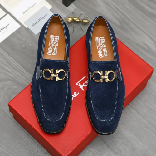 Replica Salvatore Ferragamo Leather Shoes For Men #1399135 $80.00 USD for Wholesale