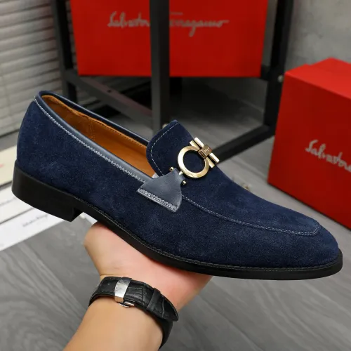 Replica Salvatore Ferragamo Leather Shoes For Men #1399135 $80.00 USD for Wholesale