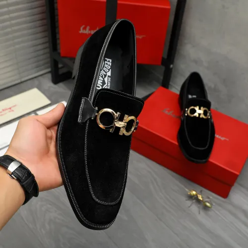 Replica Salvatore Ferragamo Leather Shoes For Men #1399136 $80.00 USD for Wholesale