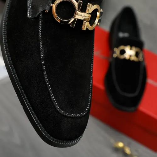 Replica Salvatore Ferragamo Leather Shoes For Men #1399136 $80.00 USD for Wholesale