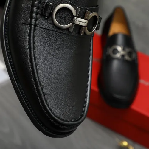 Replica Salvatore Ferragamo Leather Shoes For Men #1399142 $85.00 USD for Wholesale