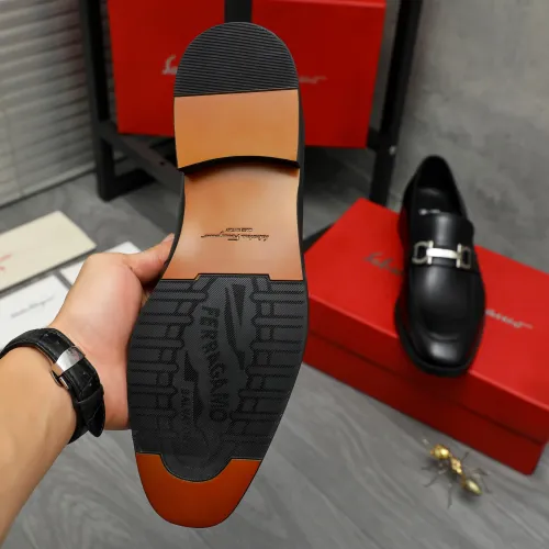 Replica Salvatore Ferragamo Leather Shoes For Men #1399146 $82.00 USD for Wholesale