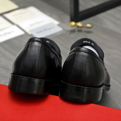 Replica Salvatore Ferragamo Leather Shoes For Men #1399150 $82.00 USD for Wholesale
