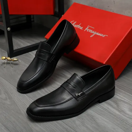 Salvatore Ferragamo Leather Shoes For Men #1399151 $82.00 USD, Wholesale Replica Salvatore Ferragamo Leather Shoes