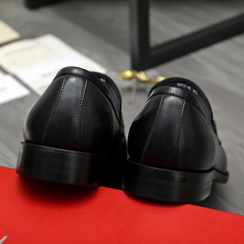 Replica Salvatore Ferragamo Leather Shoes For Men #1399151 $82.00 USD for Wholesale