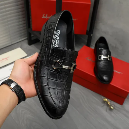 Replica Salvatore Ferragamo Leather Shoes For Men #1399152 $82.00 USD for Wholesale