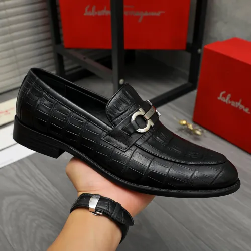 Replica Salvatore Ferragamo Leather Shoes For Men #1399152 $82.00 USD for Wholesale