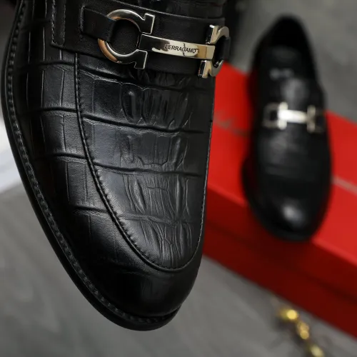 Replica Salvatore Ferragamo Leather Shoes For Men #1399152 $82.00 USD for Wholesale