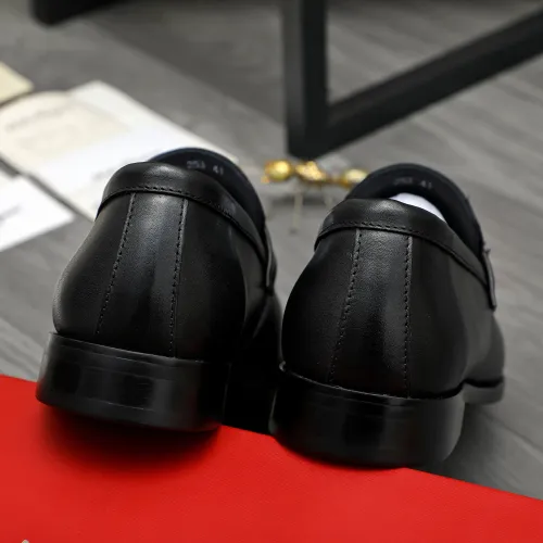 Replica Salvatore Ferragamo Leather Shoes For Men #1399154 $85.00 USD for Wholesale