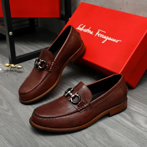 Salvatore Ferragamo Leather Shoes For Men #1399156 $125.00 USD, Wholesale Replica Salvatore Ferragamo Leather Shoes