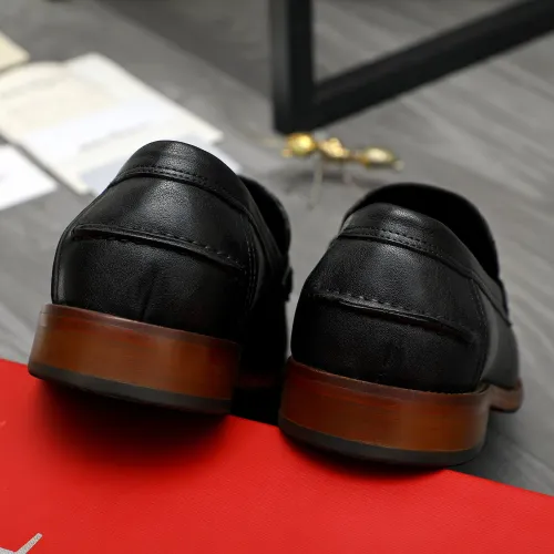 Replica Salvatore Ferragamo Leather Shoes For Men #1399157 $125.00 USD for Wholesale