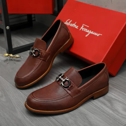 Salvatore Ferragamo Leather Shoes For Men #1399158 $125.00 USD, Wholesale Replica Salvatore Ferragamo Leather Shoes