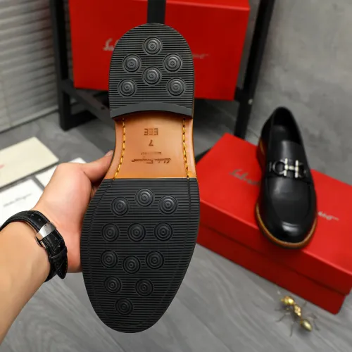 Replica Salvatore Ferragamo Leather Shoes For Men #1399159 $125.00 USD for Wholesale