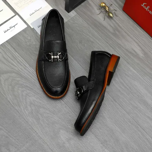 Replica Salvatore Ferragamo Leather Shoes For Men #1399160 $125.00 USD for Wholesale